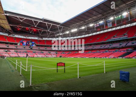 Londra, Regno Unito. 17 novembre 2024. Una visione generale dello stadio di Wembley durante la UEFA Nations League, League B - partita del gruppo 2 Inghilterra vs Repubblica d'Irlanda allo stadio di Wembley, Londra, Regno Unito, 17 novembre 2024 (foto di Gareth Evans/News Images) a Londra, Regno Unito il 17/11/2024. (Foto di Gareth Evans/News Images/Sipa USA) credito: SIPA USA/Alamy Live News Foto Stock