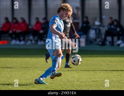 Jesper Verlaat (TSV 1860 Muenchen, n. 4). GER, TSV 1860 Muenchen gegen SpVgg Unterhaching, Fussball, Bayerischer Totopokal, Viertelfinale, Saison 2024/2025, 16.11.2024. foto: Eibner-Pressefoto/Heike Feiner Foto Stock