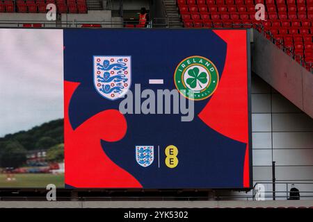 Londra, Regno Unito. 17 novembre 2024. Vista generale all'interno dello stadio davanti a Inghilterra e Repubblica d'Irlanda UEFA Nations League Round 1 Group F Match al Wembley Stadium, Londra, Inghilterra, Regno Unito il 17 novembre 2024 credito: Every Second Media/Alamy Live News Foto Stock