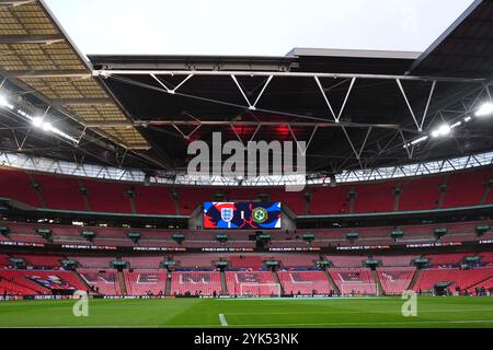 Una vista generale dall'interno dello stadio in vista della partita del gruppo B2 della UEFA Nations League allo stadio Wembley di Londra. Data foto: Domenica 17 novembre 2024. Foto Stock