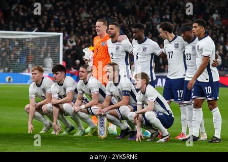 Londra, Regno Unito. 17 novembre 2024. La squadra inglese si è schierata durante la UEFA Nations League, League B - partita del gruppo 2 Inghilterra contro Repubblica d'Irlanda al Wembley Stadium, Londra, Regno Unito, 17 novembre 2024 (foto di Gareth Evans/News Images) a Londra, Regno Unito il 17/11/2024. (Foto di Gareth Evans/News Images/Sipa USA) credito: SIPA USA/Alamy Live News Foto Stock