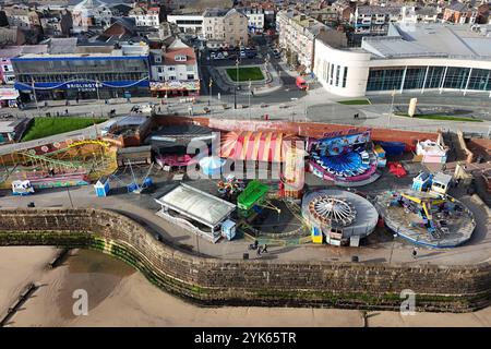 Vista aerea del porto turistico di bridlington e del porto Foto Stock