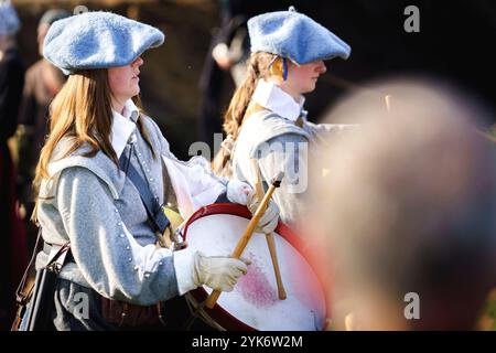 Groenlo, Gelderland/Paesi Bassi - 10-26-2024: La battaglia di Grolle (in olandese: Same om Grolle). Rievocazione storica dell'assedio del confine fortificato Foto Stock