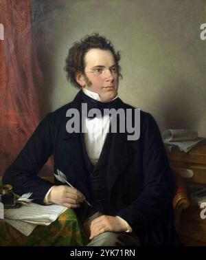 Franz Schubert, Franz Peter Schubert (1797 – 1828) compositore austriaco. Dipinto di Wilhelm August Rieder Foto Stock