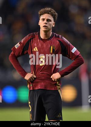 BRUXELLES - Maxim de Cuyper del Belgio durante la partita di UEFA Nations League tra Belgio e Italia allo stadio King Baudouin il 14 novembre 2024 a Bruxelles, Belgio. ANP | Hollandse Hoogte | GERRIT VAN KEULEN Foto Stock