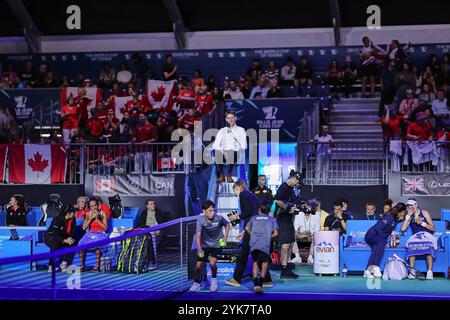 Malaga, Malaga, Spagna. 17 novembre 2024. Manuel Absolu di Francia - Chair Umpire durante le finali della Billie Jean King Cup 2024 - Womens Tennis (immagine di credito: © Mathias Schulz/ZUMA Press Wire) SOLO PER USO EDITORIALE! Non per USO commerciale! Foto Stock