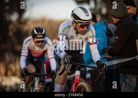 HSF SYSTEM CUP 2024, coppa ceca in ciclocross, UCI C2, ciclocross, Marek Konwa, il 16 novembre, 2024, Rymarov, repubblica Ceca. (Foto CTK/Jan Brychta) Foto Stock