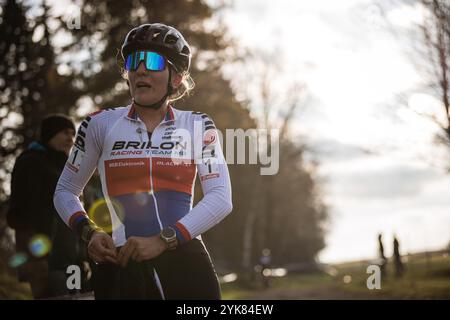 HSF SYSTEM CUP 2024, coppa ceca in ciclocross, ciclocross, Kristyna Zemanova, il 16 novembre 2024, Rymarov, repubblica Ceca. (Foto CTK/Jan Brychta) Foto Stock