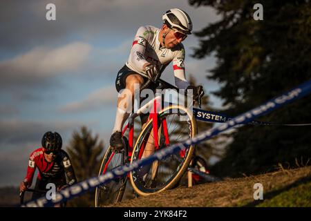 HSF SYSTEM CUP 2024, coppa ceca in ciclocross, UCI C2, ciclocross, Marek Konwa, il 16 novembre, 2024, Rymarov, repubblica Ceca. (Foto CTK/Jan Brychta) Foto Stock