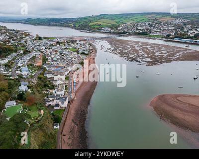 L'estuario del fiume Teign a Teignmouth, sulla costa meridionale del Devon, nel Regno Unito. Foto Stock