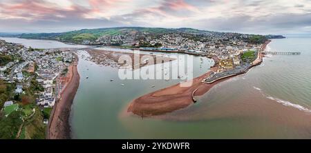 L'estuario del fiume Teign a Teignmouth, sulla costa meridionale del Devon, nel Regno Unito. Foto Stock