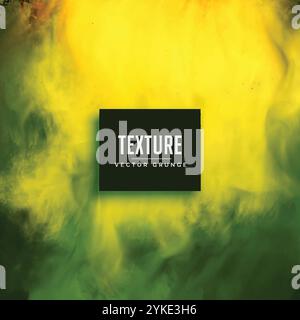 Dipinto a mano verde acquerello grunge sfondo texture Illustrazione Vettoriale