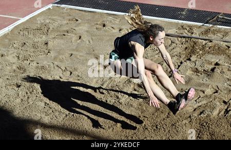 Belek, Turchia. 18 novembre 2024. L'atleta belga Noor Vidts, nella foto in azione durante un campo di allenamento organizzato dal Comitato olimpico belga BOIC-COIB a Belek, Turchia, lunedì 18 novembre 2024. Il campo si svolge dall'11 al 25 novembre. BELGA PHOTO ERIC LALMAND credito: Belga News Agency/Alamy Live News Foto Stock