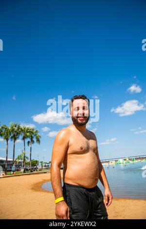 Gen Z alla laguna artificiale Foto Stock