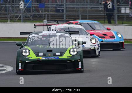 Aiden Neate, Eden Race Drive, Porsche 911 GT3 Cup, Porsche Carrera Cup Gran Bretagna 2024, una singola serie di marchi con tutti i piloti che pilotano Porsche 91 Foto Stock