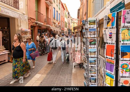 Città vecchia di Collioure, Pirenei orientali, Rossiglione, Occitanie, Francia, Europa Foto Stock