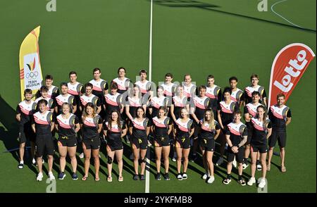 Belek, Turchia. 18 novembre 2024. Gli atleti posano per il fotografo durante un training camp organizzato dal Comitato Olimpico belga BOIC-COIB a Belek, Turchia, lunedì 18 novembre 2024. Il campo si svolge dall'11 al 25 novembre. BELGA PHOTO ERIC LALMAND credito: Belga News Agency/Alamy Live News Foto Stock