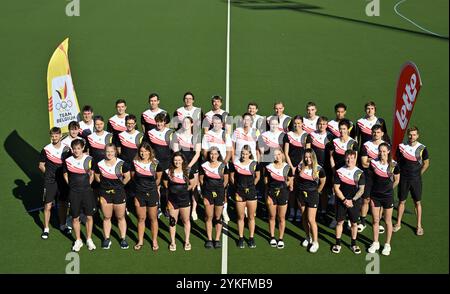 Belek, Turchia. 18 novembre 2024. Gli atleti posano per il fotografo durante un training camp organizzato dal Comitato Olimpico belga BOIC-COIB a Belek, Turchia, lunedì 18 novembre 2024. Il campo si svolge dall'11 al 25 novembre. BELGA PHOTO ERIC LALMAND credito: Belga News Agency/Alamy Live News Foto Stock