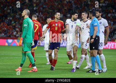 Córdoba, 15/10/2024. Partita di Nations League tra la Nazionale spagnola e la Serbia allo stadio El Arcángel con un punteggio di 3-0 a favore della Spagna. Foto: Valerio Merino. ARCHOR. Crediti: Album / Archivo ABC / Valerio Merino Foto Stock