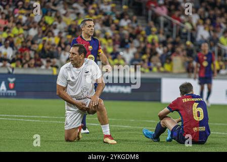 Curitiba, Brasile. 17 novembre 2024. Pelé Legends vs Barcelona Legends crediti: Marcos Araújo/FotoArena/Alamy Live News Foto Stock