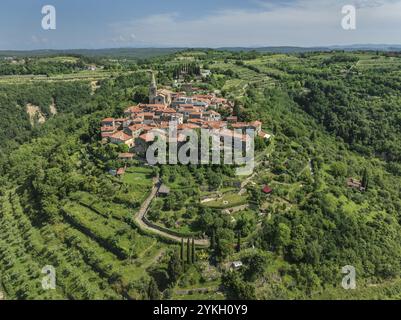 Groznjan, Istria, Croazia, Europa Foto Stock