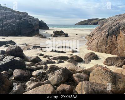 Spiaggia di Polin, Oldshoremore, Kinlochbervie Foto Stock
