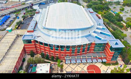 Vista aerea della Vystar Memorial Arena di Jacksonville - JACKSONVILLE, FLORIDA - 29 OTTOBRE 2024 Foto Stock