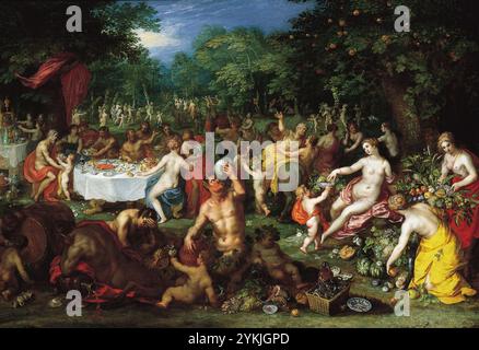 A Bacchanal di Jan Brueghel il Vecchio e Hendrik van Balen i, ca. 1608 Foto Stock