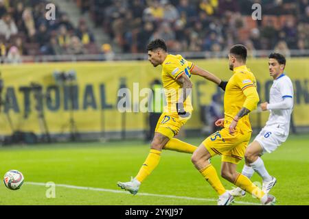 Florinel Coman della Romania segna il suo 39 quarto gol a segnare 4-1 durante la partita di calcio di Lega C, gruppo C2 tra Romania e Cipro del 18 novembre 2024 all'Arena Nationala di Bucarest, Romania Foto Stock