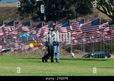 La Pepperdine University rende omaggio alla memoria di uomini e donne innocenti che hanno perso la vita nei tragici attentati contro gli Stati Uniti il 9/11/01 a New Foto Stock