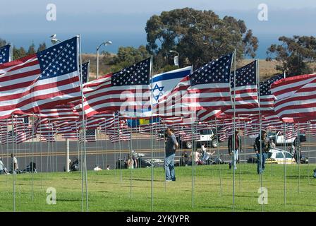 La Pepperdine University rende omaggio alla memoria di uomini e donne innocenti che hanno perso la vita nei tragici attentati contro gli Stati Uniti il 9/11/01 a New Foto Stock