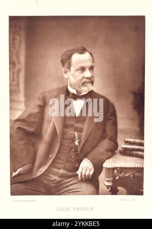 Ritratto del chimico francese Louis Pasteur Vintage Archive Fotografia di E. Pirou, circa anni '1880 Foto Stock