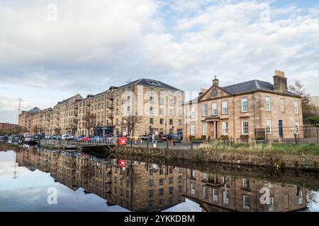 Speirs Wharf Residential Bilding con unità commerciali a Port Dundas Foto Stock