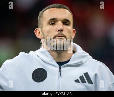 Varsavia, Polonia. 19 novembre 2024. John McGinn della Scozia durante la partita di UEFA Nations League, League A, gruppo A1 tra Polonia e Scozia al PGE National Stadium di Varsavia, Polonia, il 18 novembre 2024 (foto di Andrew Surma/ Credit: SIPA USA/Alamy Live News Foto Stock