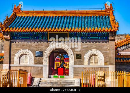 Tempio di Zhenwu grande Muraglia West Juyongguan Juyong Pass Pechino Cina. Juyongguan è la porta settentrionale di Pechino. Tempio costruito durante la dinastia Ming in Foto Stock