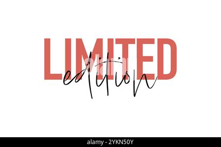 Scheda preventivo in edizione limitata. Design tipografico moderno, semplice e minimalista. Isolato su sfondo bianco Illustrazione Vettoriale