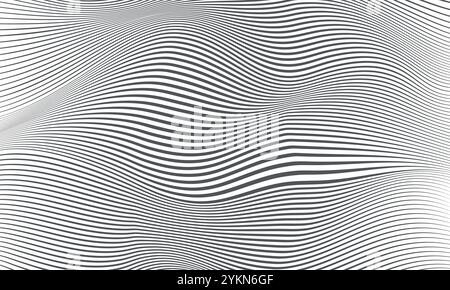 Abstract sfondo con linee ondulate Illustrazione Vettoriale