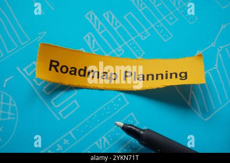 Pianificazione e grafici della roadmap. Crescita aziendale. Foto Stock