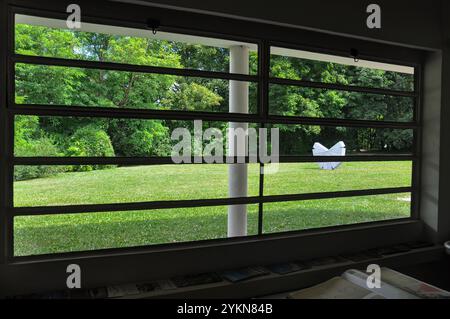 Interno di Villa Savoye, un vero capolavoro di le Corbusier e lo stile internazionale a Poissy (periferia di Parigi) Foto Stock