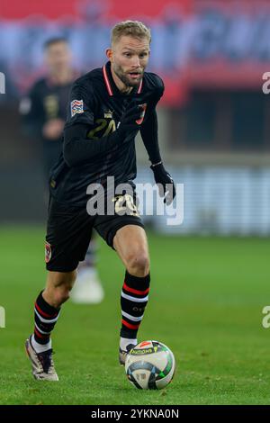 Konard Laimer (AUT) während des UEFA Nations League zwischen Österreich gegen Slowenien, AM Sonntag 17. Novembre 2024 im Ernst Happel Stadion a Vienna // Konard Laimer (AUT) durante la partita di UEFA Nations League tra Austria e Slovenia di domenica 17 novembre 2024 allo stadio Ernst Happel di Vienna. - 20241117 PD13617 credito: APA-PictureDesk/Alamy Live News Foto Stock