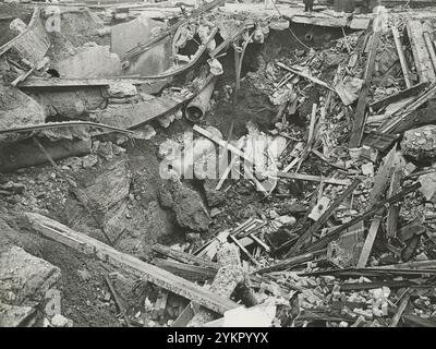 Bombardamento tedesco di Londra, Inghilterra. anni '1940 Foto Stock