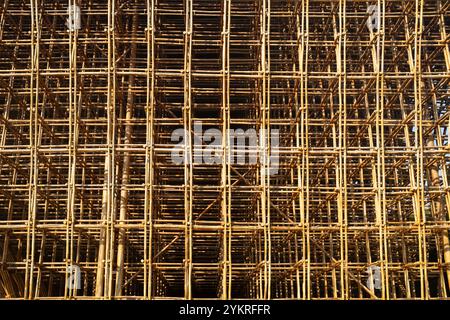 Il Welcome Center o The Legend of Bamboo by Vo Trong Nghia al Vinpearl Grand World Phu Quoc Island Vietnam Foto Stock