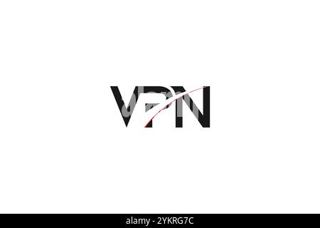 Design del logo della combinazione di fogli esagonali di Letter VPN, Illustrazione Vettoriale