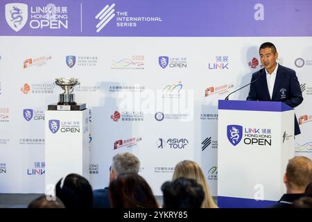 Hong Kong, Cina. 19 novembre 2024. Link Hong Kong Open Golf Press Conference Andy Kwok, Capitano di Hong Kong Golf Club crediti: Jayne Russell/Alamy Live News Foto Stock