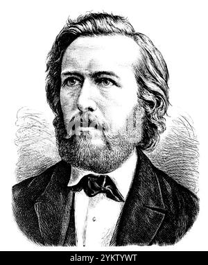Ernst Heinrich Philipp August Haeckel, 1834 – 1919, zoologo tedesco, naturalista, eugenista, filosofo, medico, professore, biologo marino e artista Foto Stock