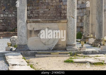 Un'immagine dell'altare della chiesa di Santa Maria nell'antica città di Efeso Foto Stock