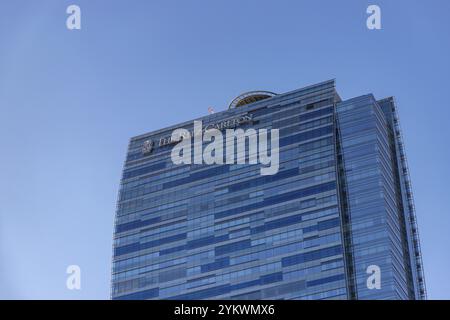 Una foto della sezione superiore del Ritz-Carlton Hotel, nel centro di Los Angeles Foto Stock