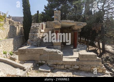 Una foto della South House al Palazzo di Knossos Foto Stock