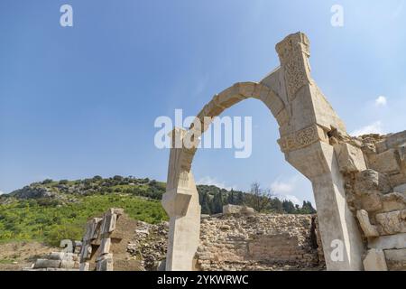 Una foto della Fontana di Pollio all'antica città di Efeso Foto Stock