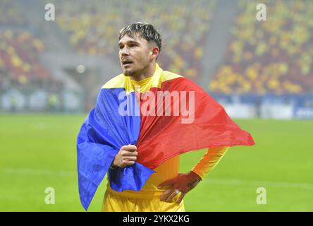 Andrei Ratiu durante la partita della UEFA Nations League Romania vs Cipro , 18.11.2024 , Bucarest , Romania Foto Stock